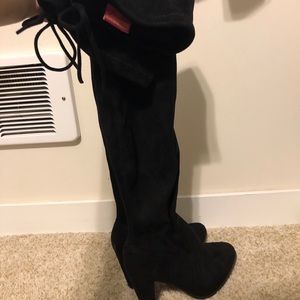 Knee high black boots